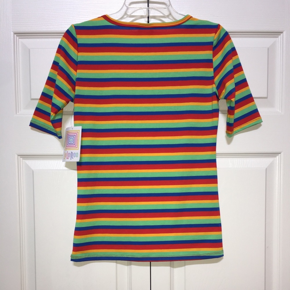 🆕NEW LuLaRoe GIGI XS FITS SIZE 2-4 STRIPED TOP - Picture 3 of 6